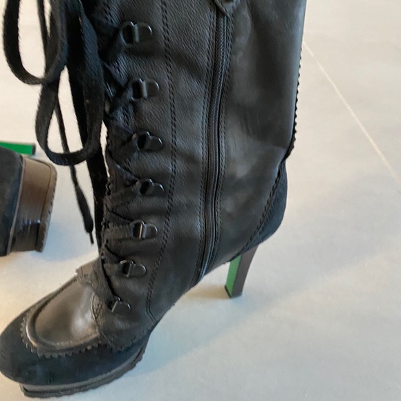 Black Donald Pliner platform boots - Picture 6 of 7